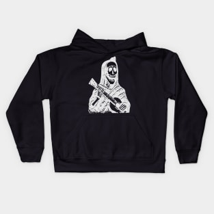 Skeleton Playing Guitar Posada Calavera Kids Hoodie